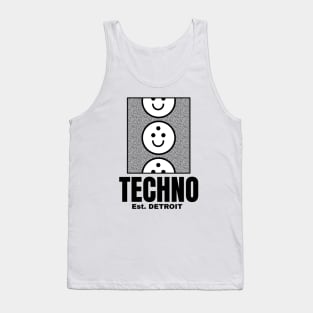 TECHNO  - Smile Chakra (Black) Tank Top